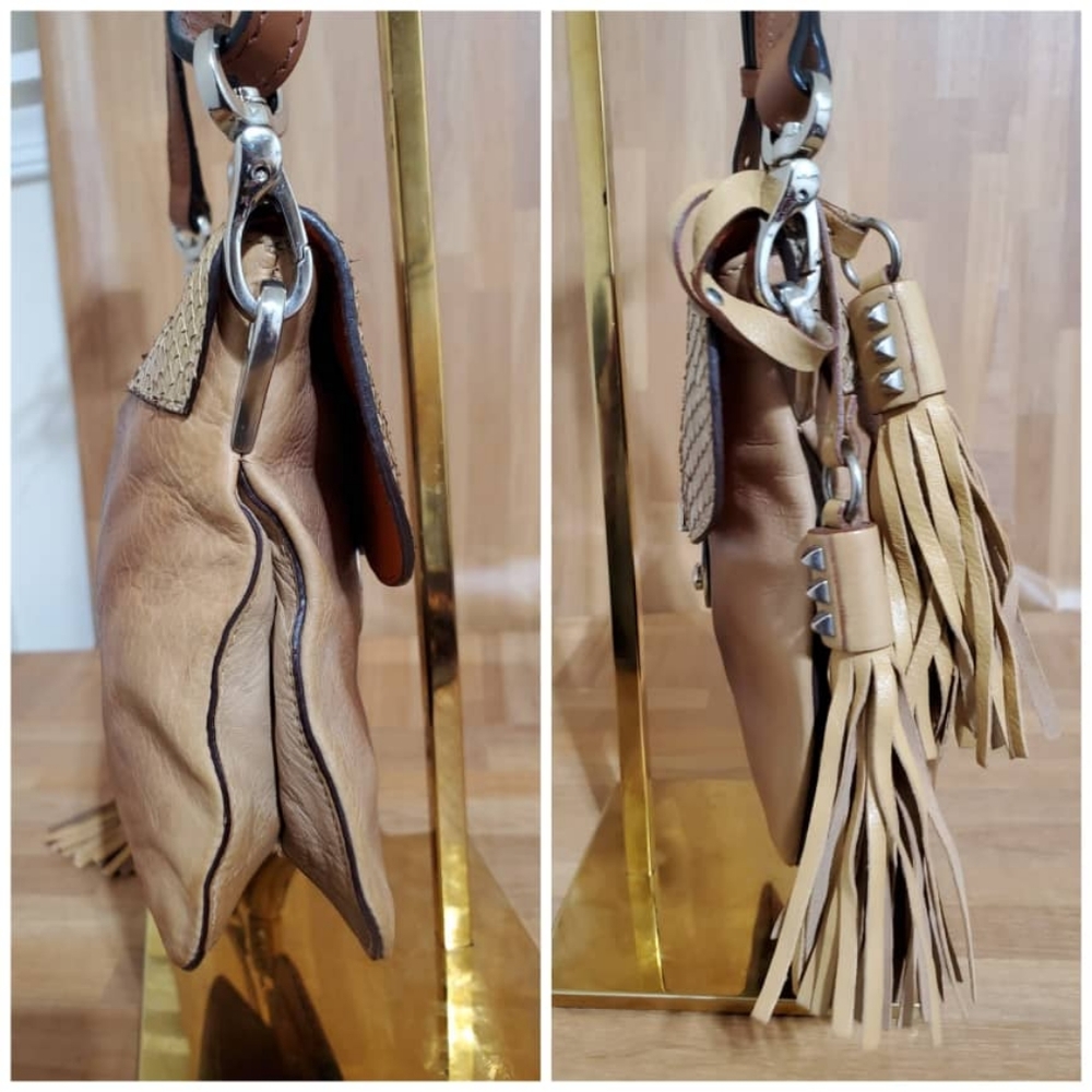 Authentic Prada Pushlock Python Leather Crossbody… - image 6